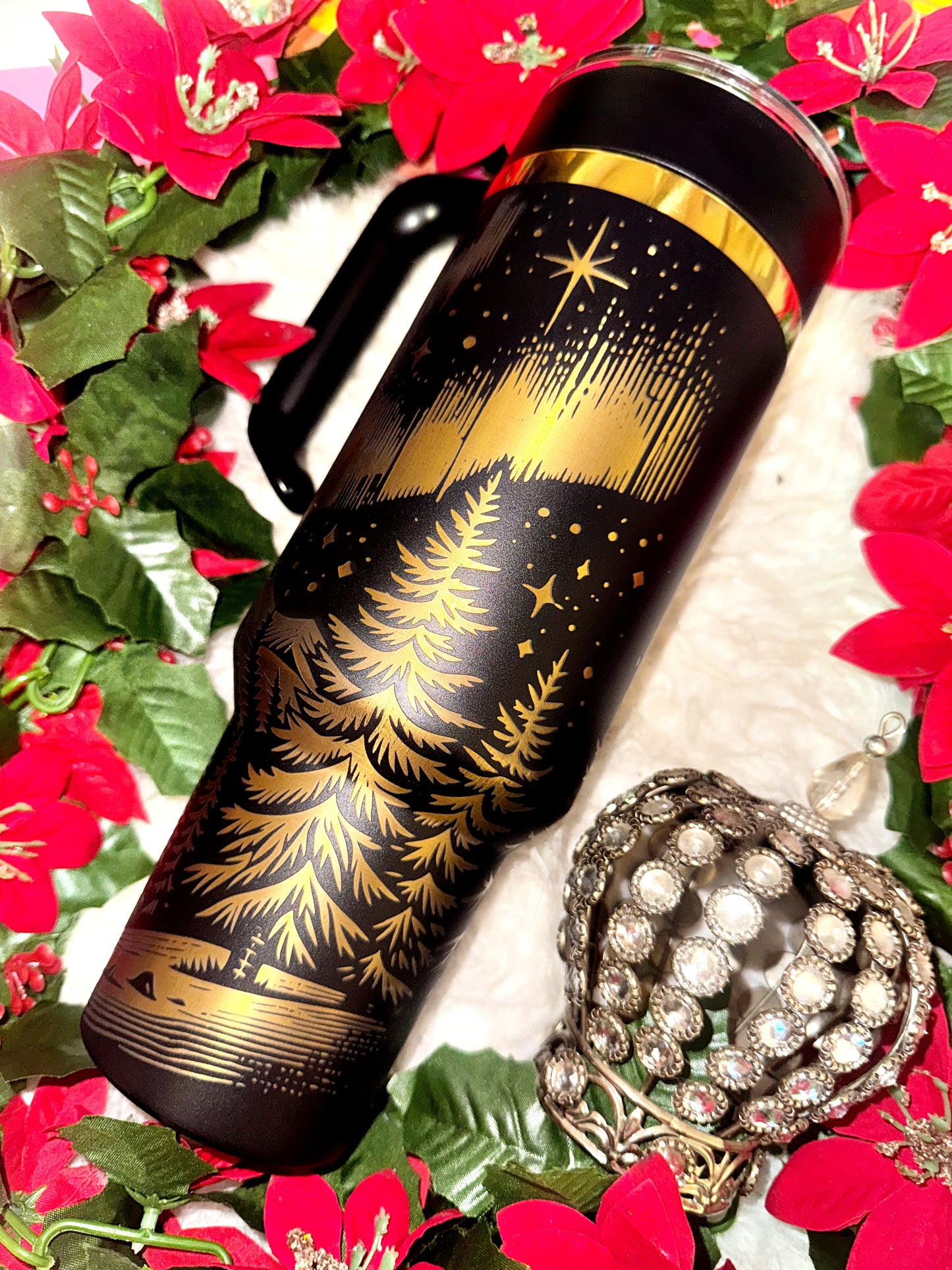 40oz northern lights engraved tumbler