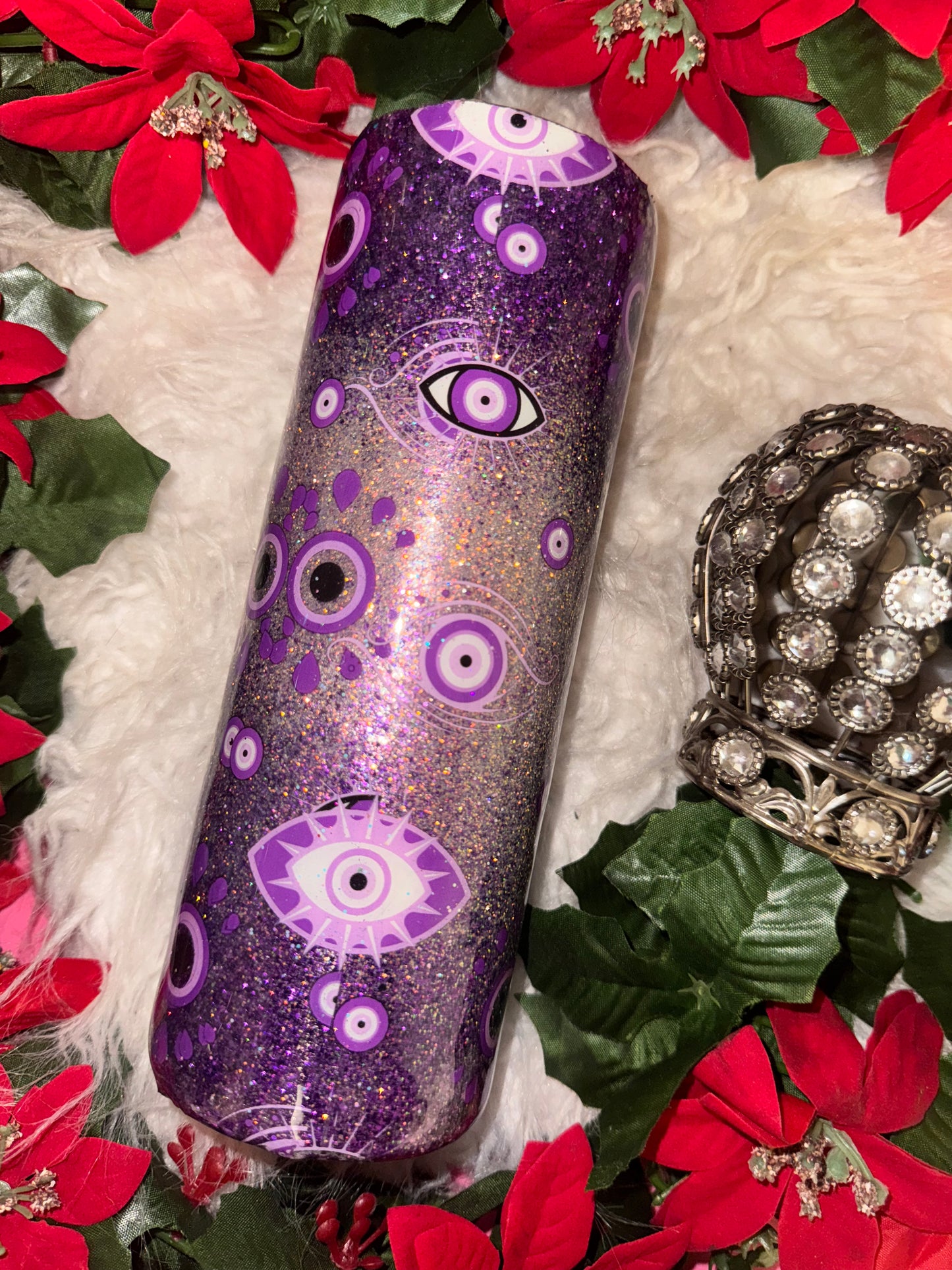 20oz purple evil eye ready to ship tumbler