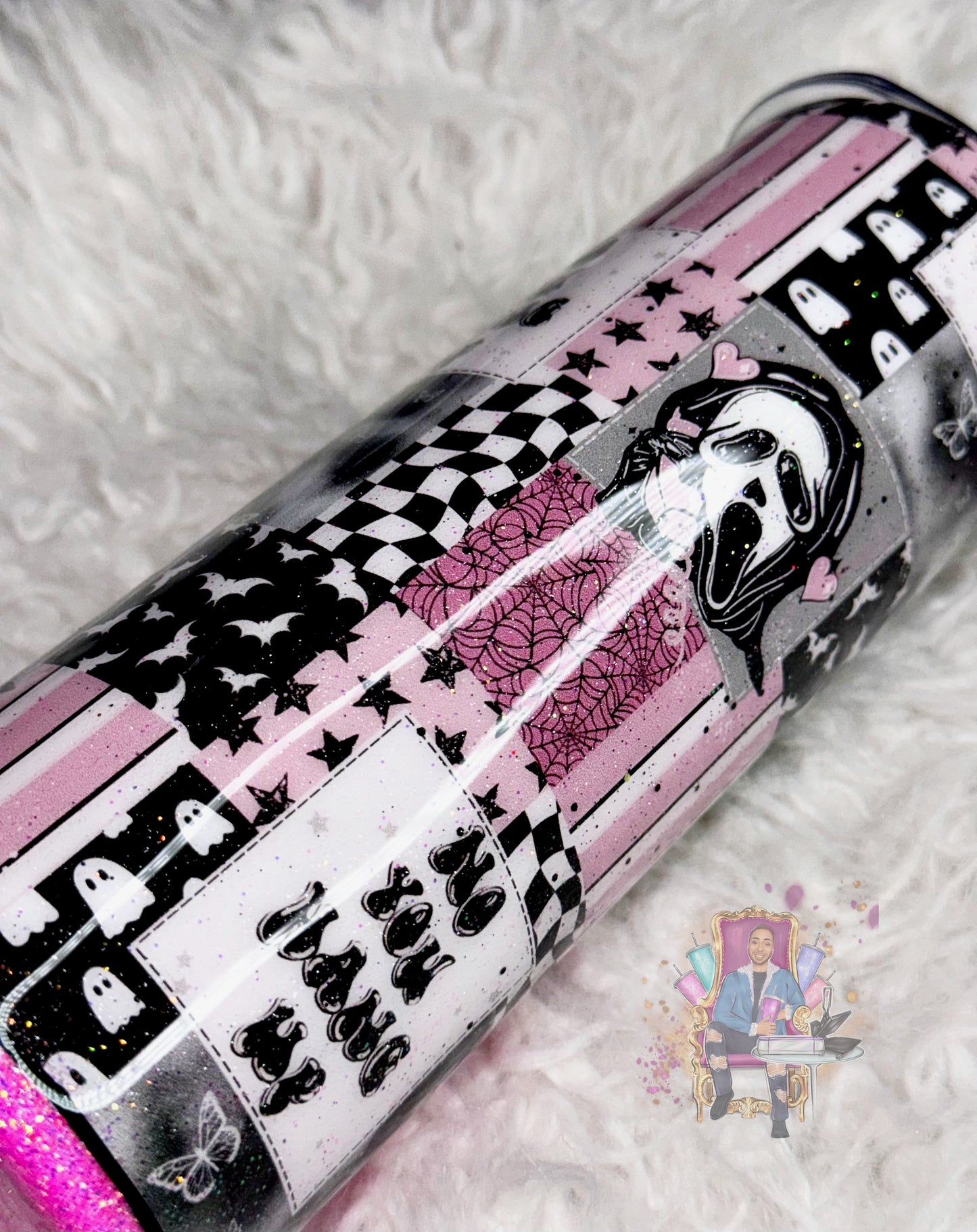 Pink killer ready to ship tumbler