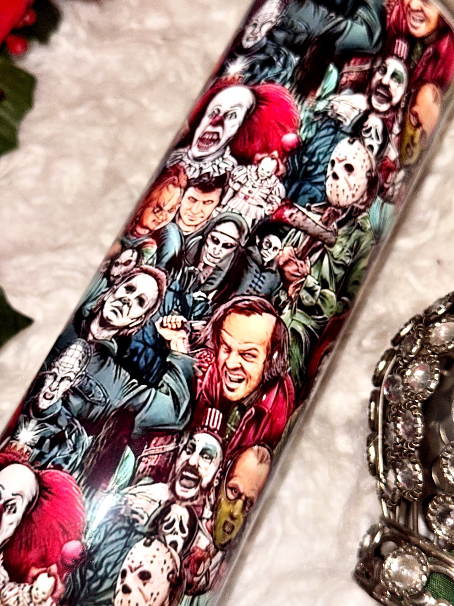 20oz horror characters sublimation tumbler