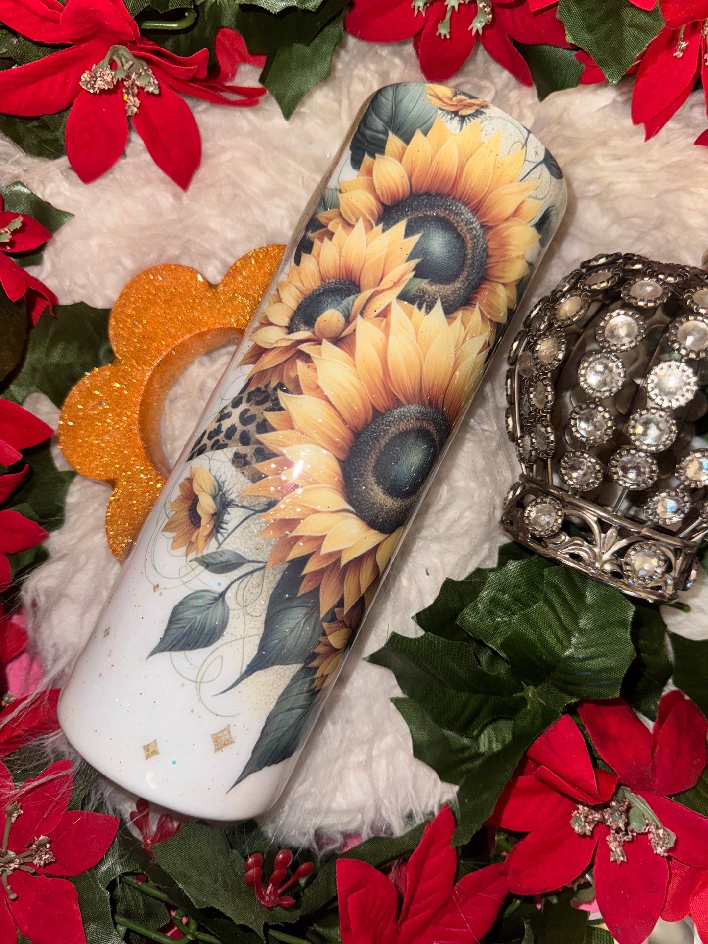 20oz sunflower handle ready to ship tumbler