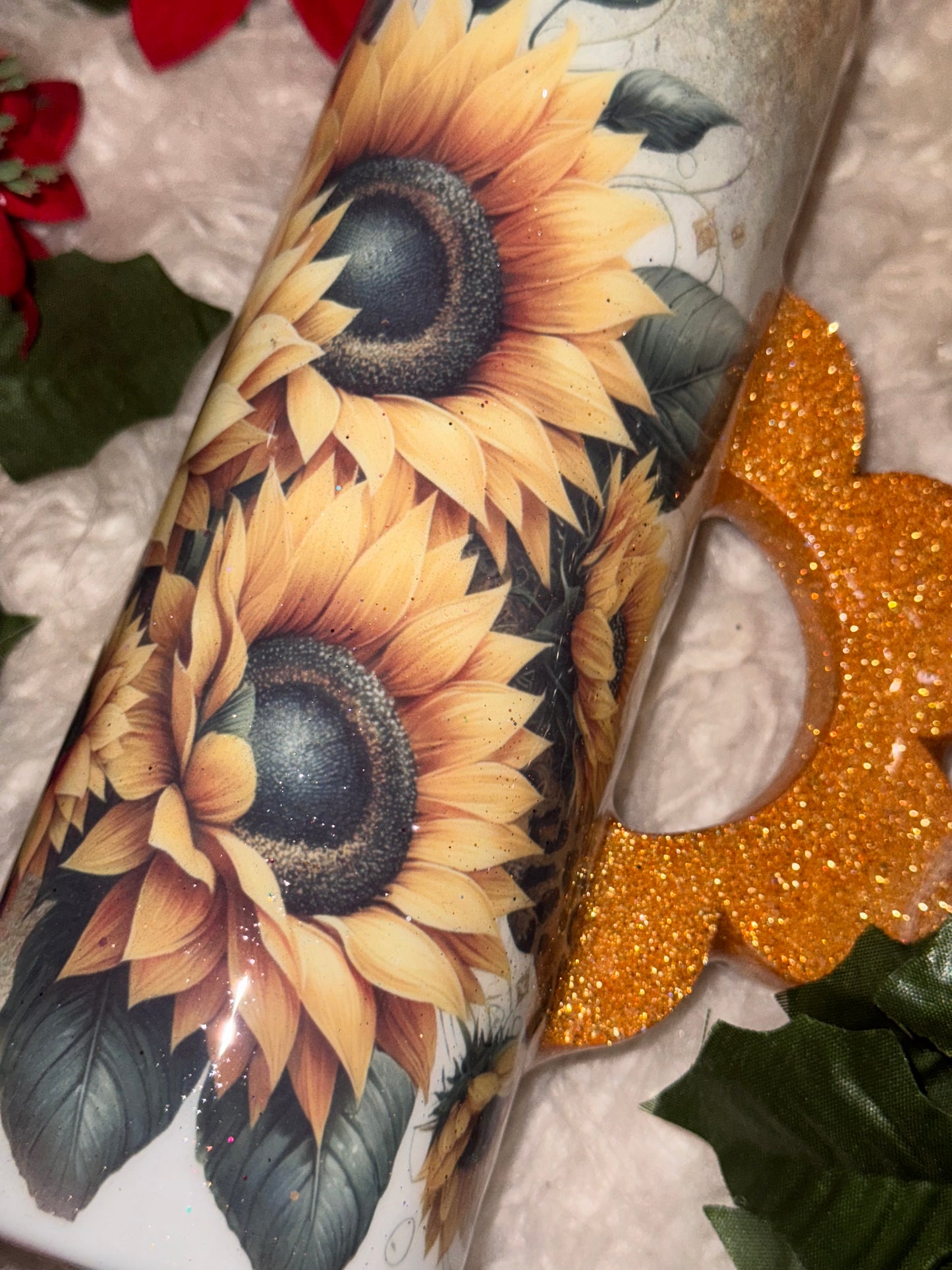 20oz sunflower handle ready to ship tumbler