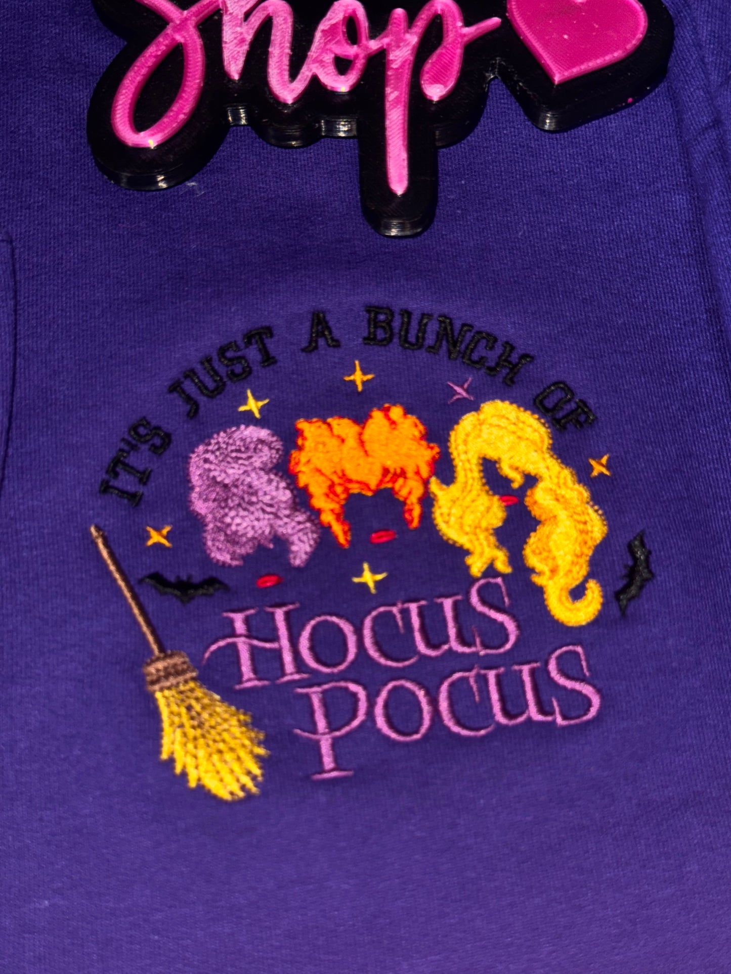 Witches embroidered sweater top