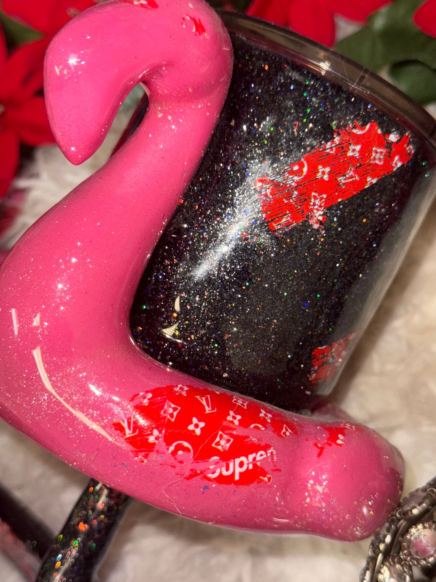 Designer Flamingo wine ready to ship tumbler