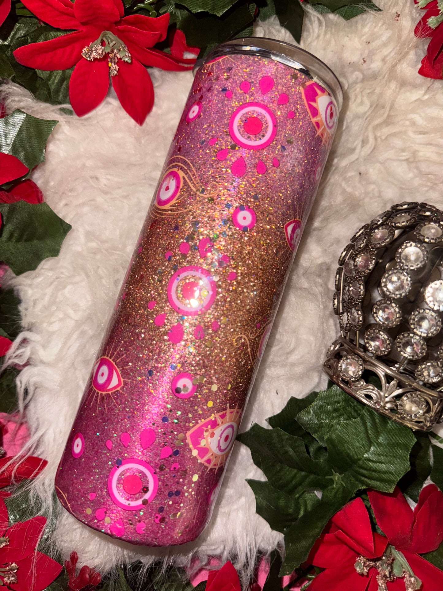 20oz pink evil eye ready to ship tumbler