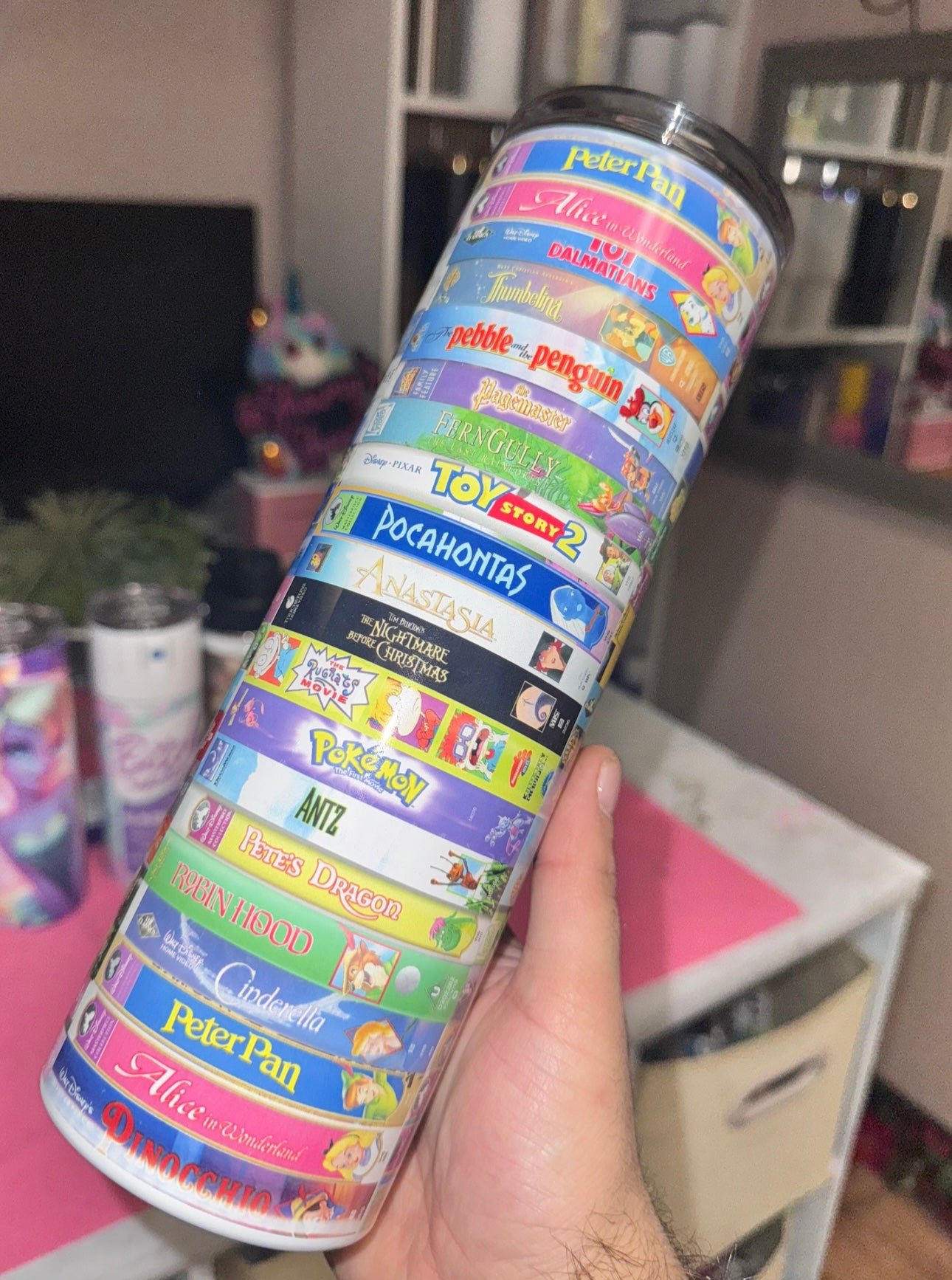 30oz Movie throwback sublimation tumbler