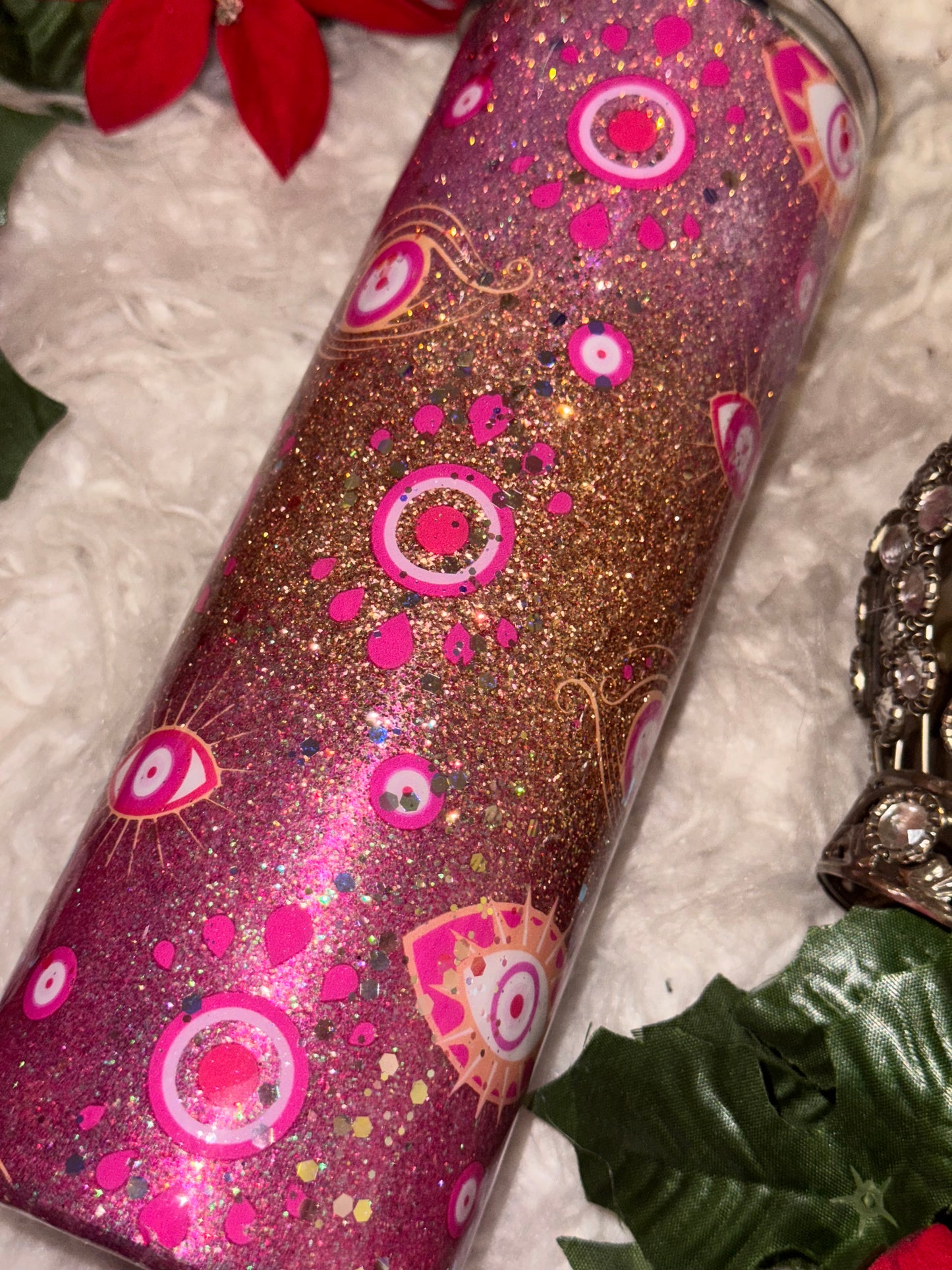 20oz pink evil eye ready to ship tumbler