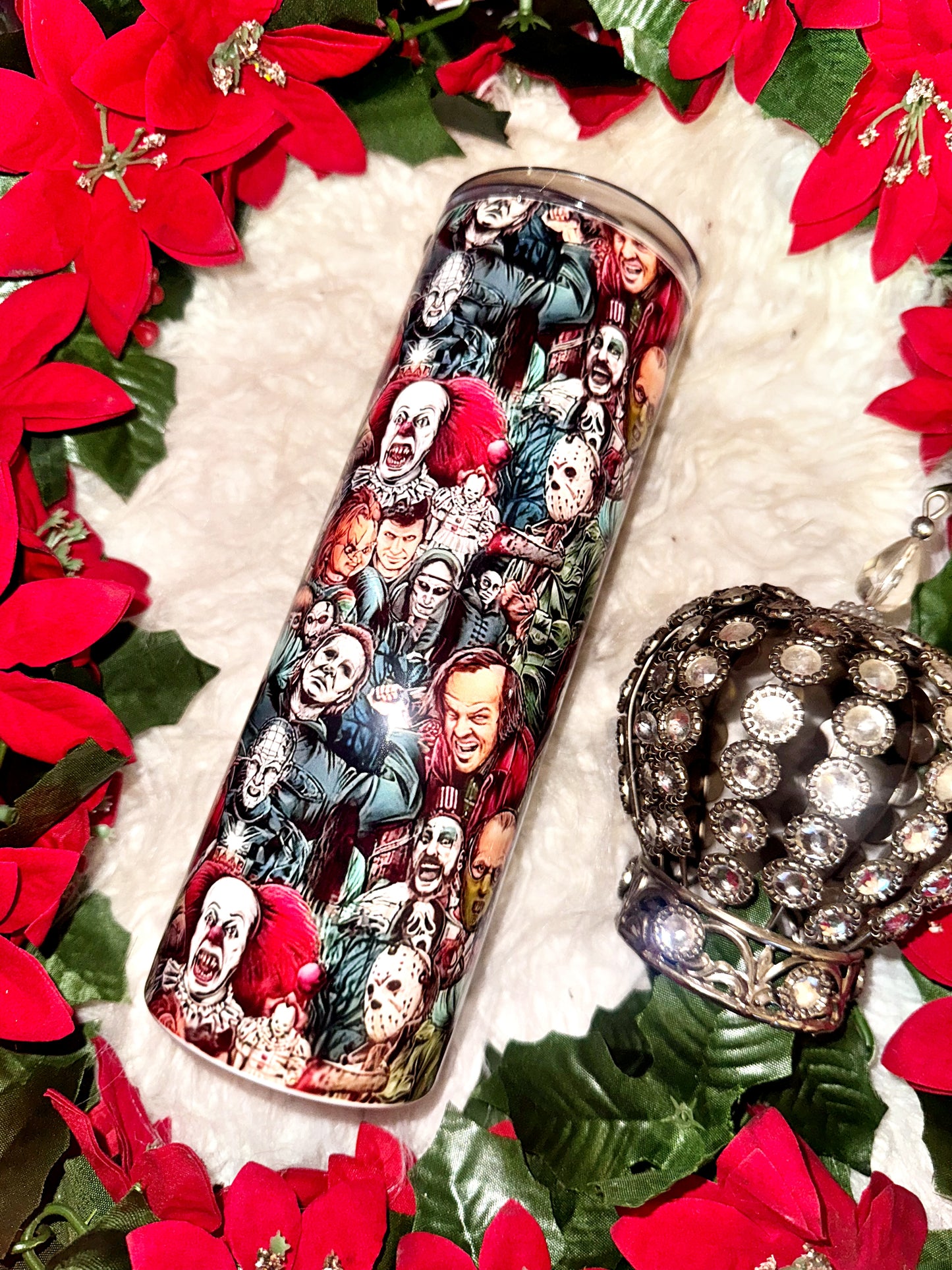 20oz horror characters sublimation tumbler