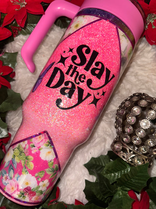 40oz Slay the day ready to ship tumbler