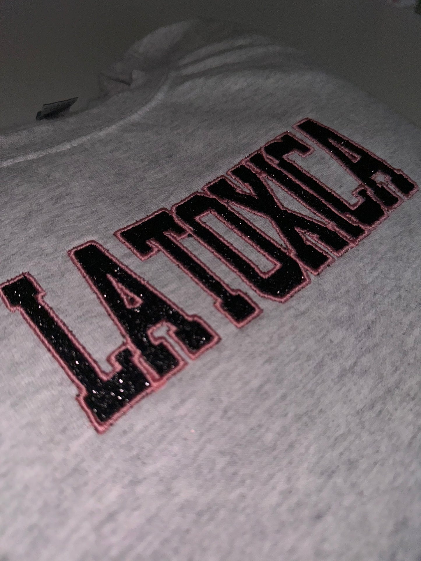 LA TOXICA glitter embroidered sweater top