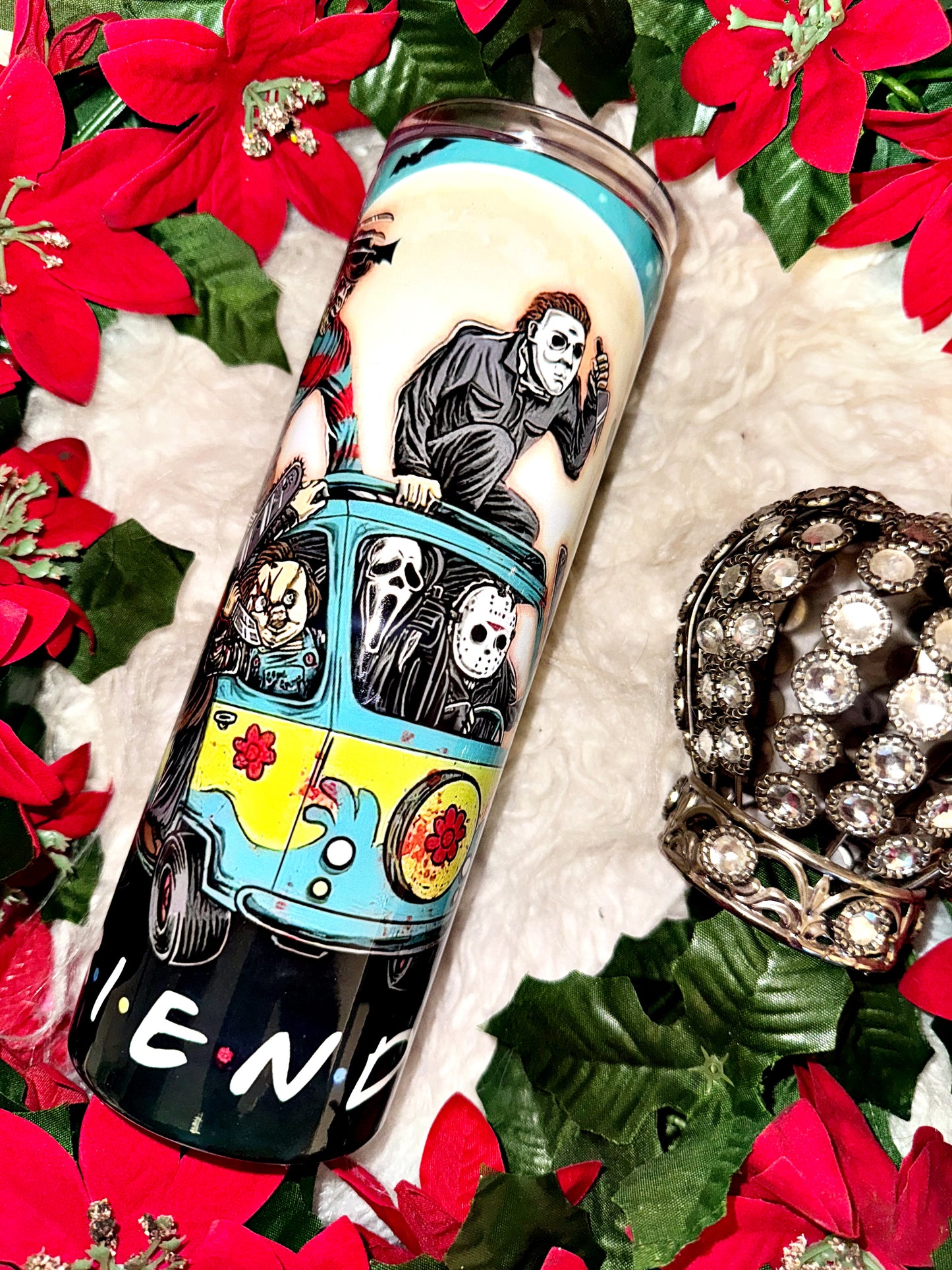 20oz horror friends van sublimation tumbler