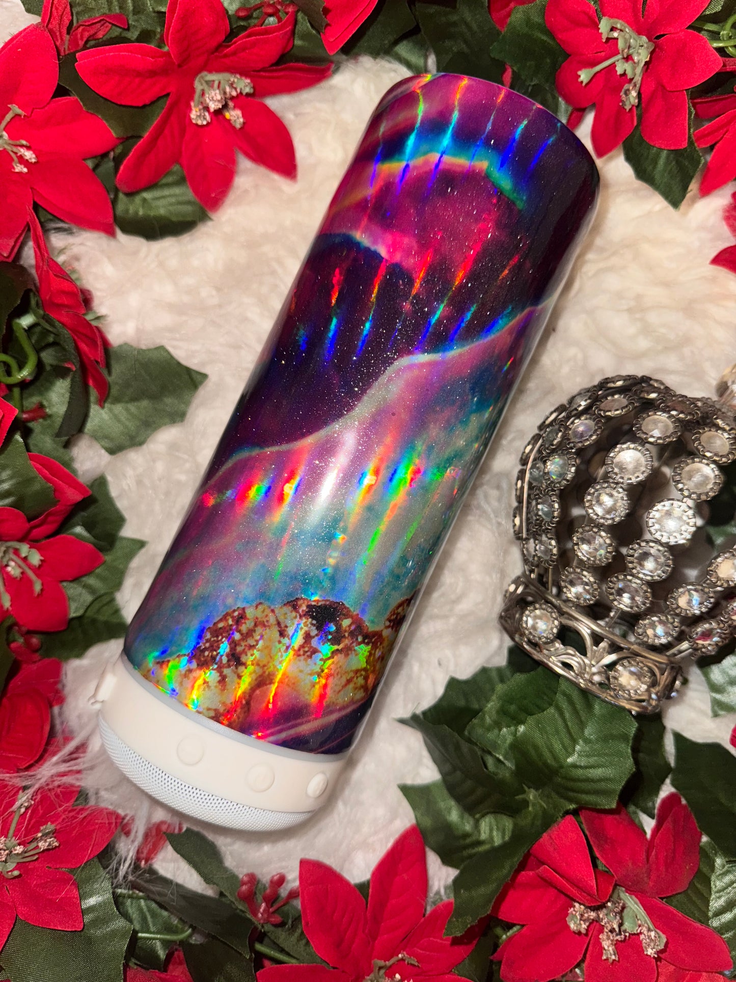 20oz holographic speaker ready to ship tumbler