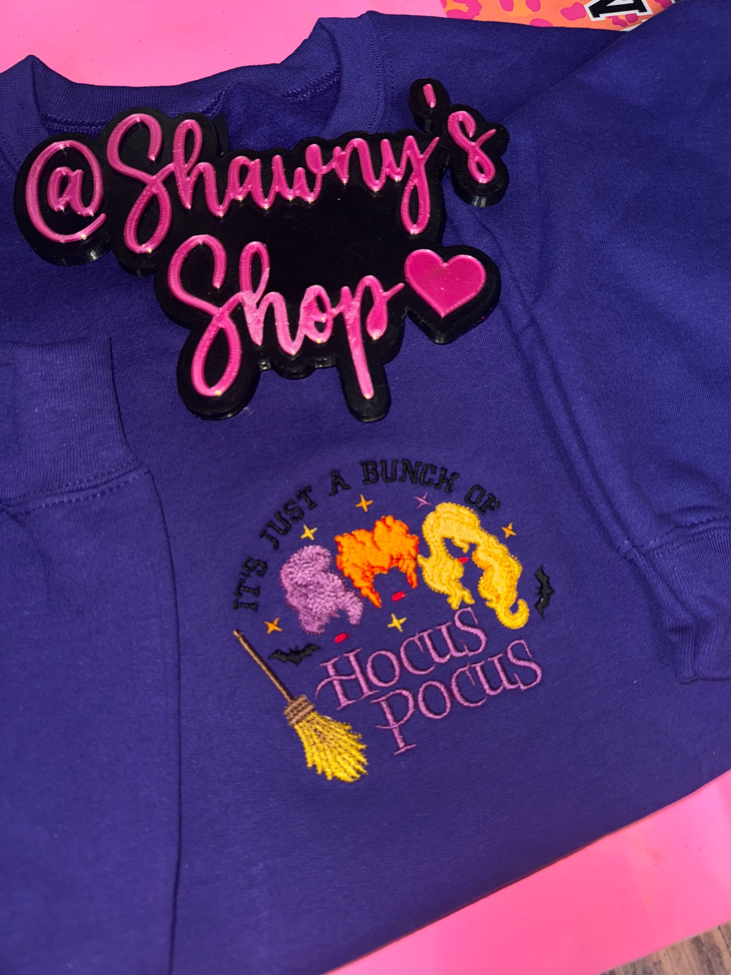 Witches embroidered sweater top