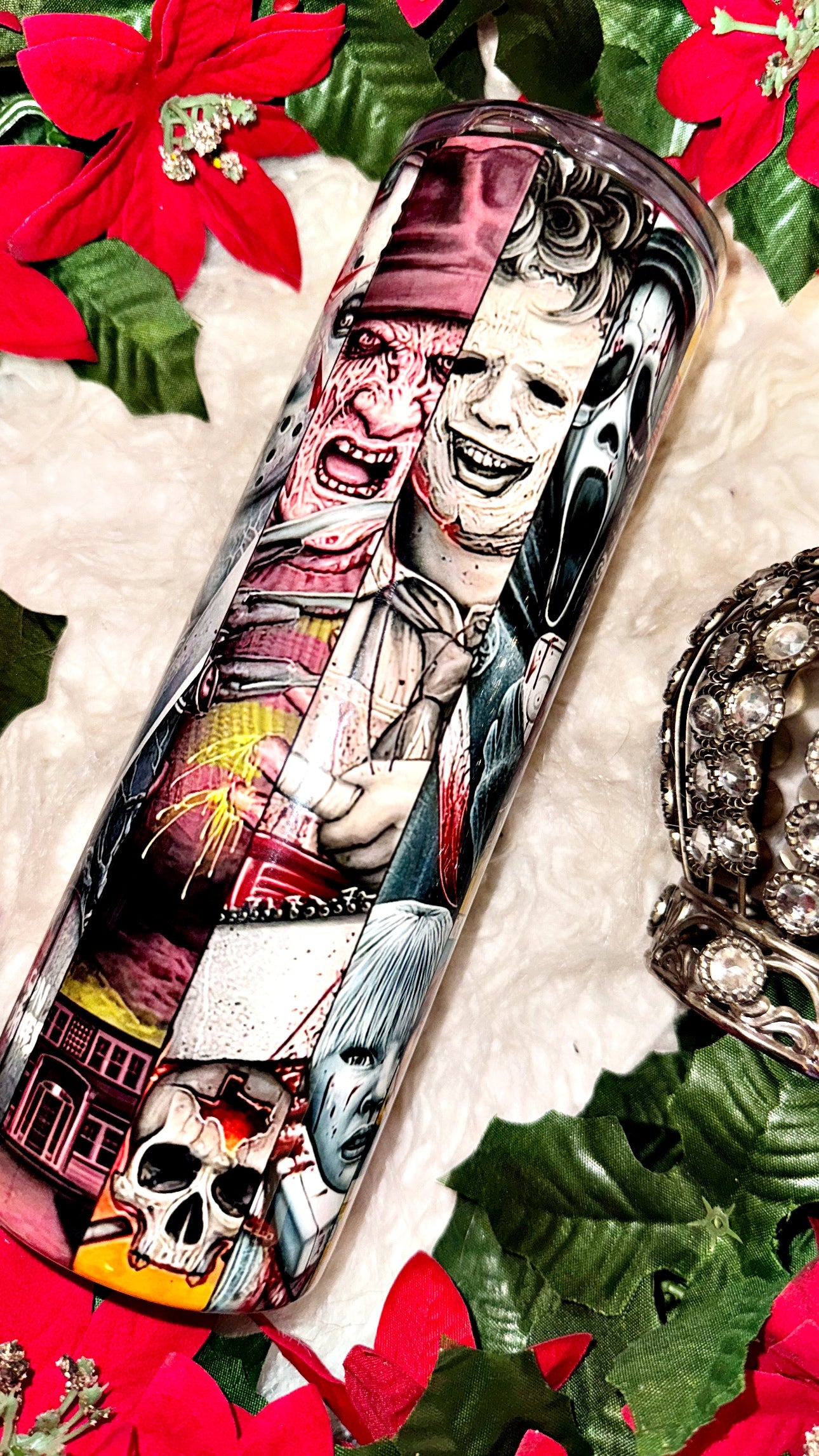 20oz horror faces sublimation tumbler