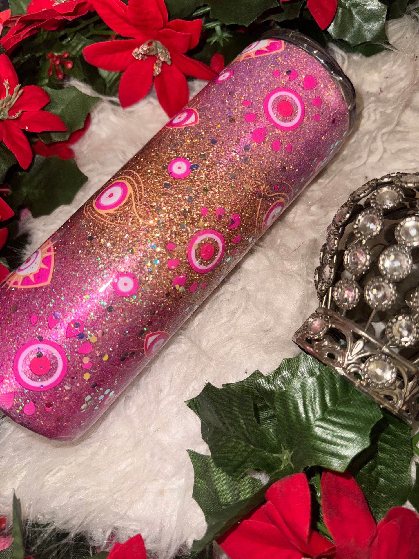 20oz pink evil eye ready to ship tumbler
