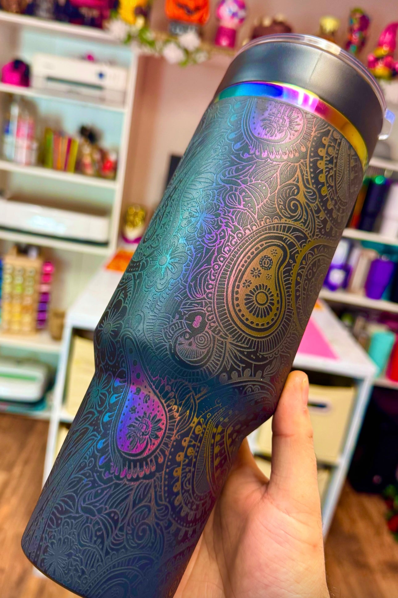 40oz boho engraved tumbler