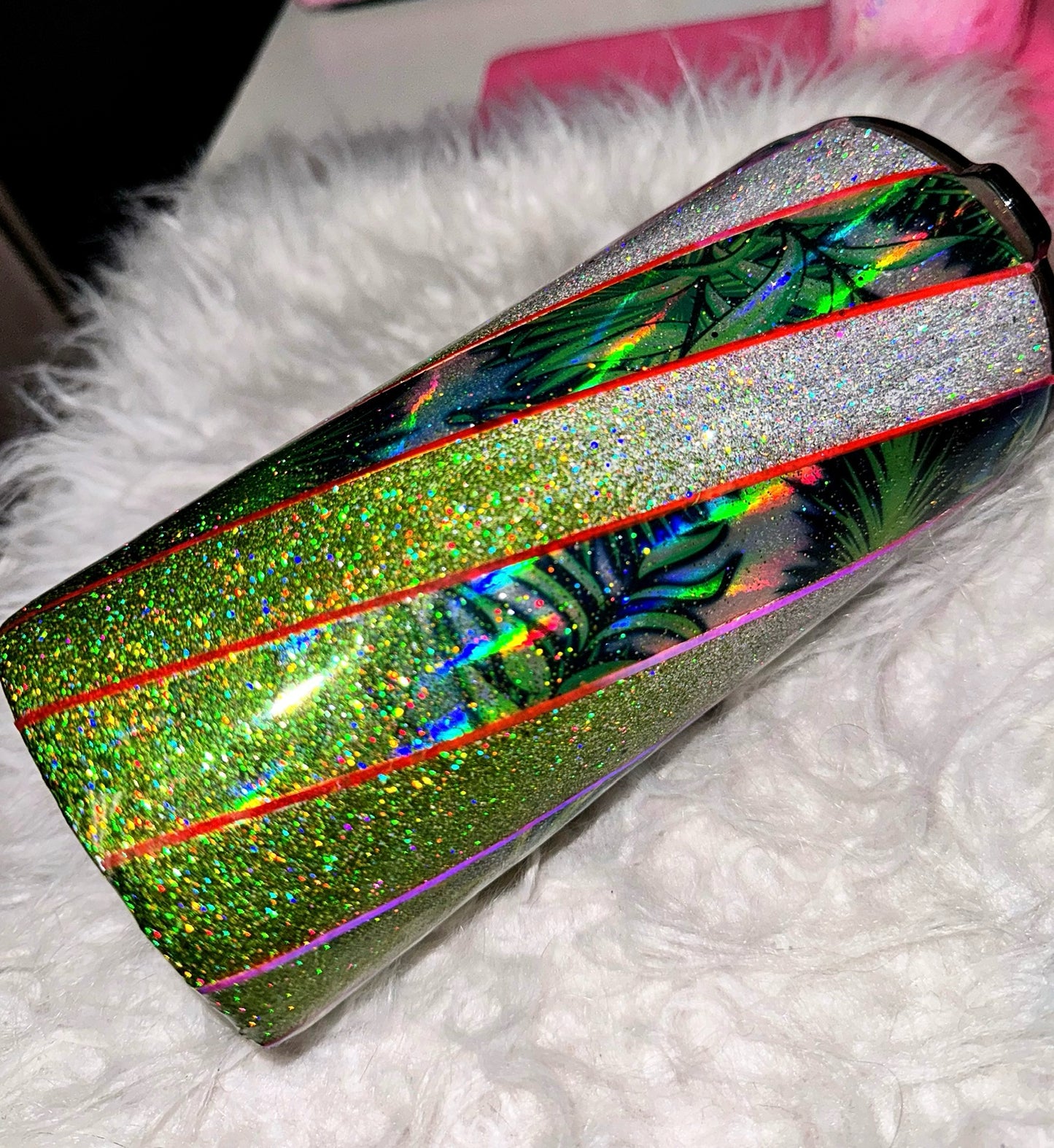 Aloha holographic ready to ship tumbler