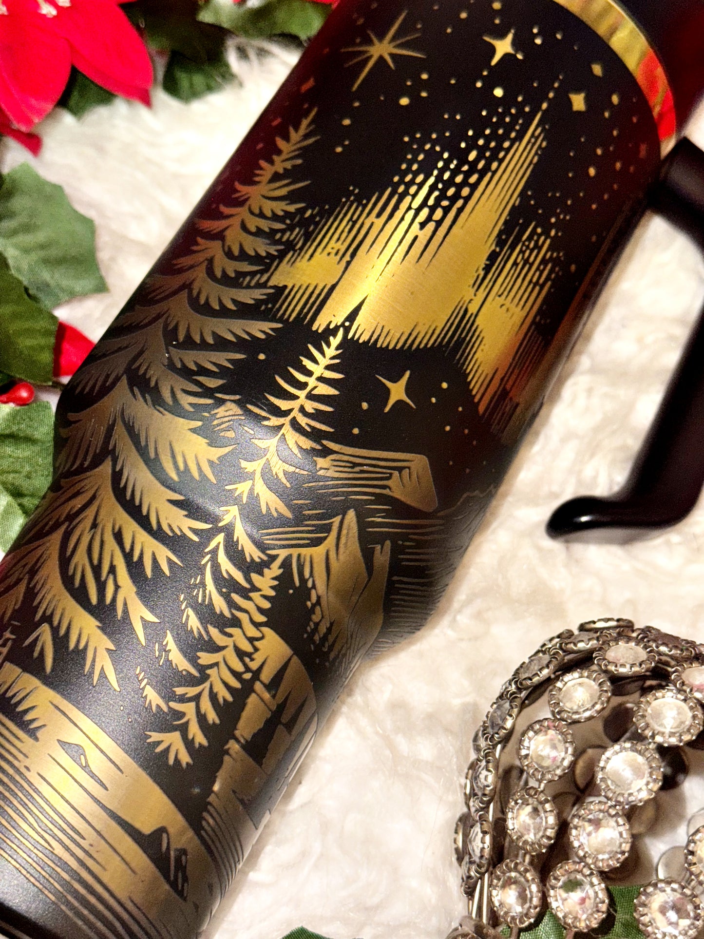 40oz northern lights engraved tumbler