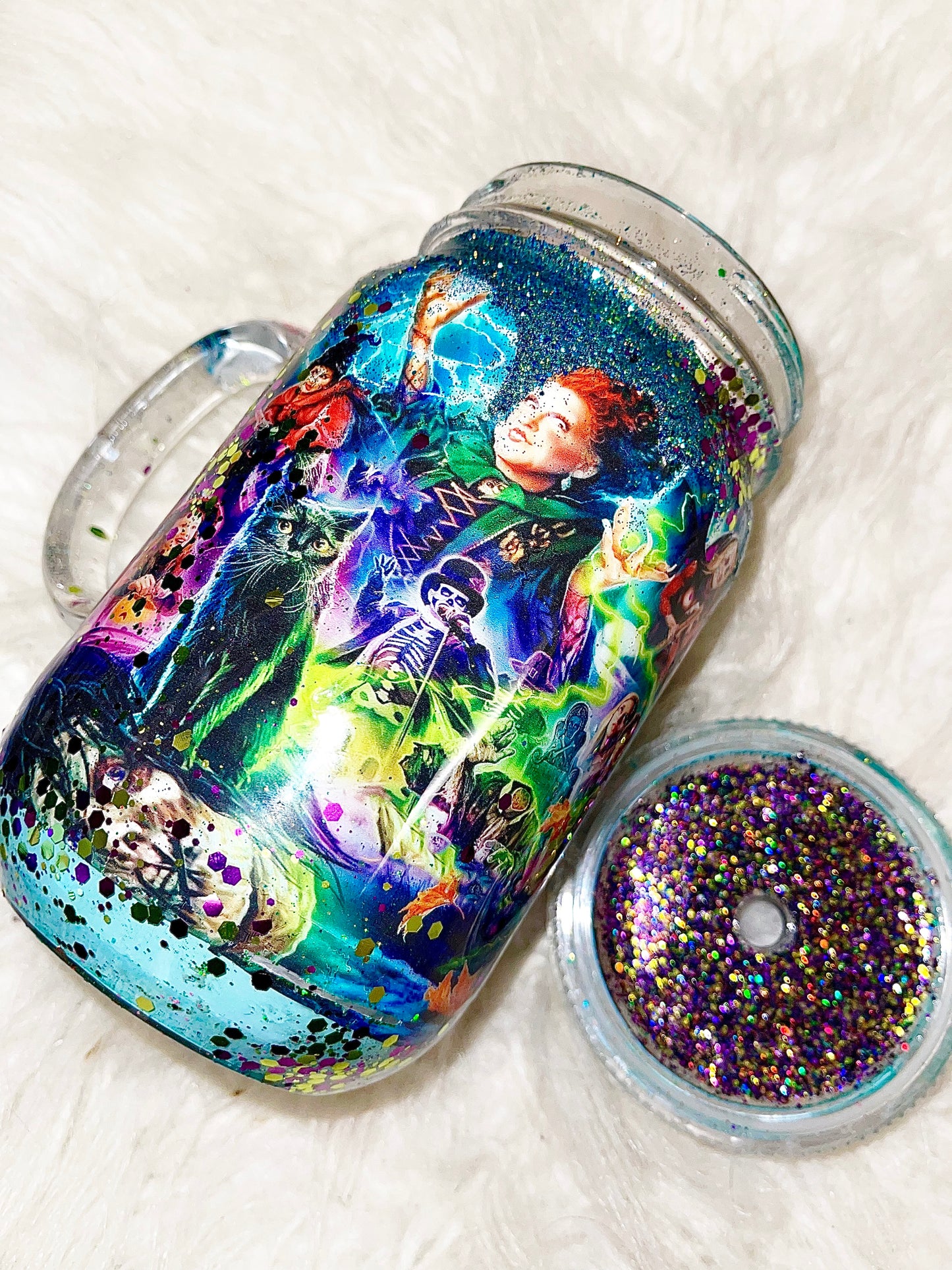 Favorite witches ready to ship snow globe mason jar