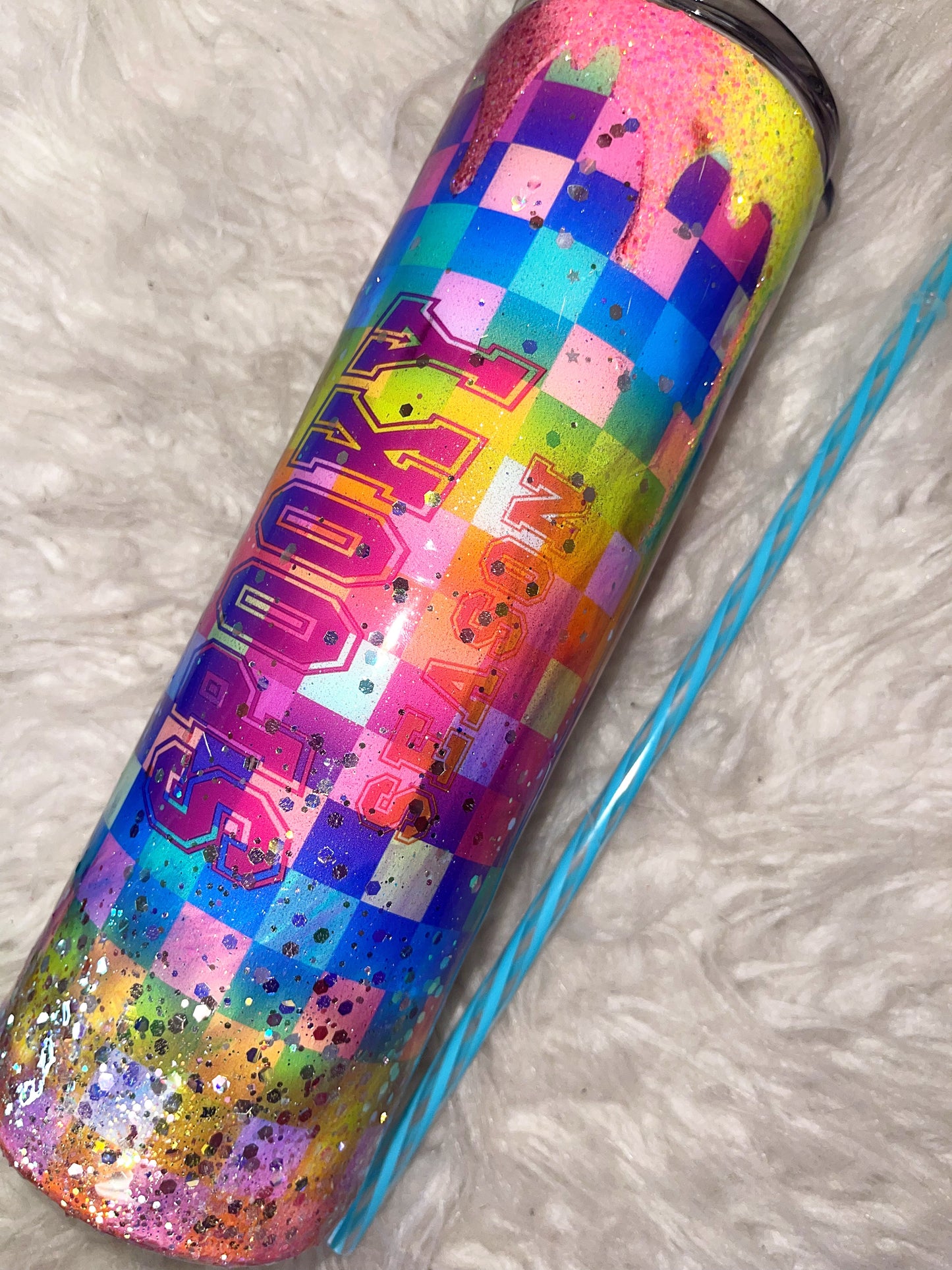 30oz rainbow drip Halloween ready to ship tumbler