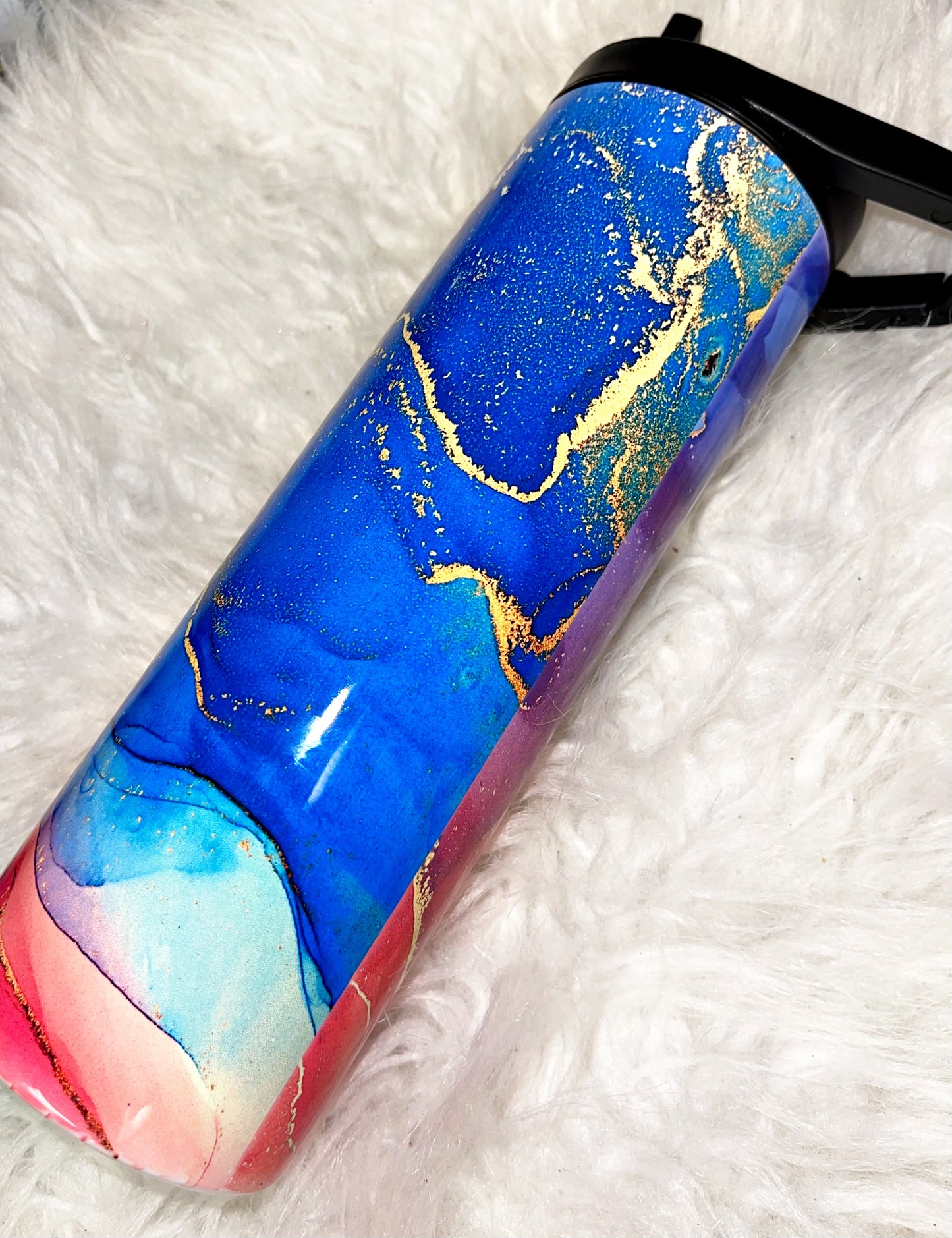 Alcohol ink sublimation tumbler