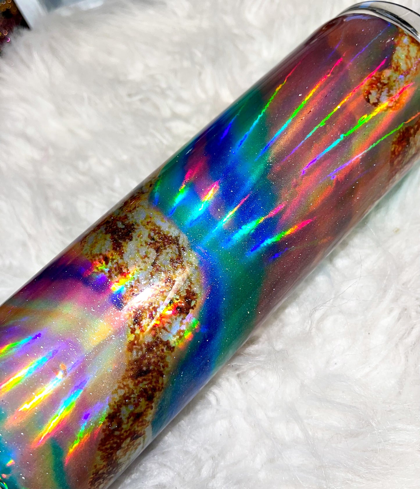 Holographic ready to ship tumbler