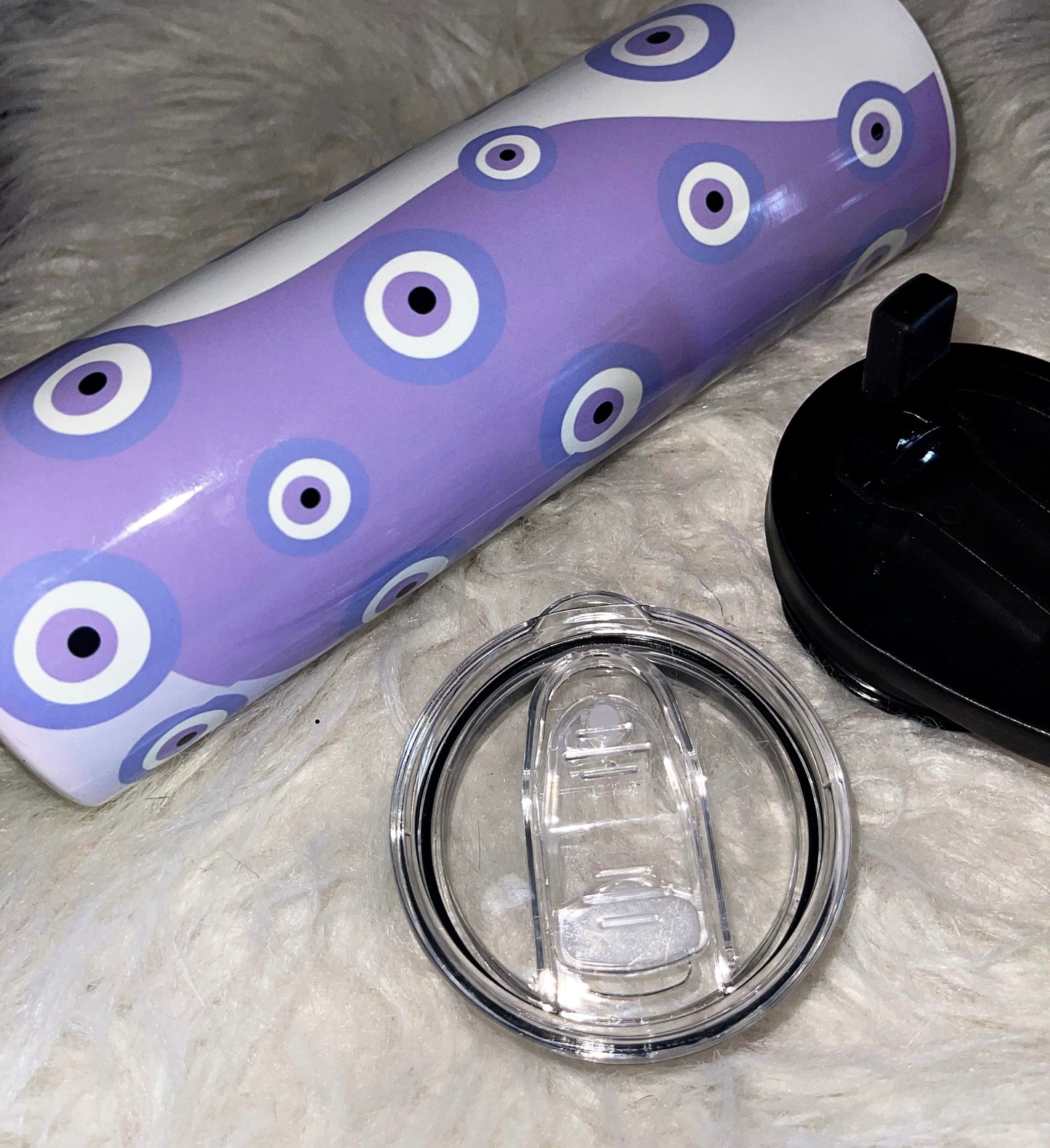 Purple Evil Eye sublimation tumbler