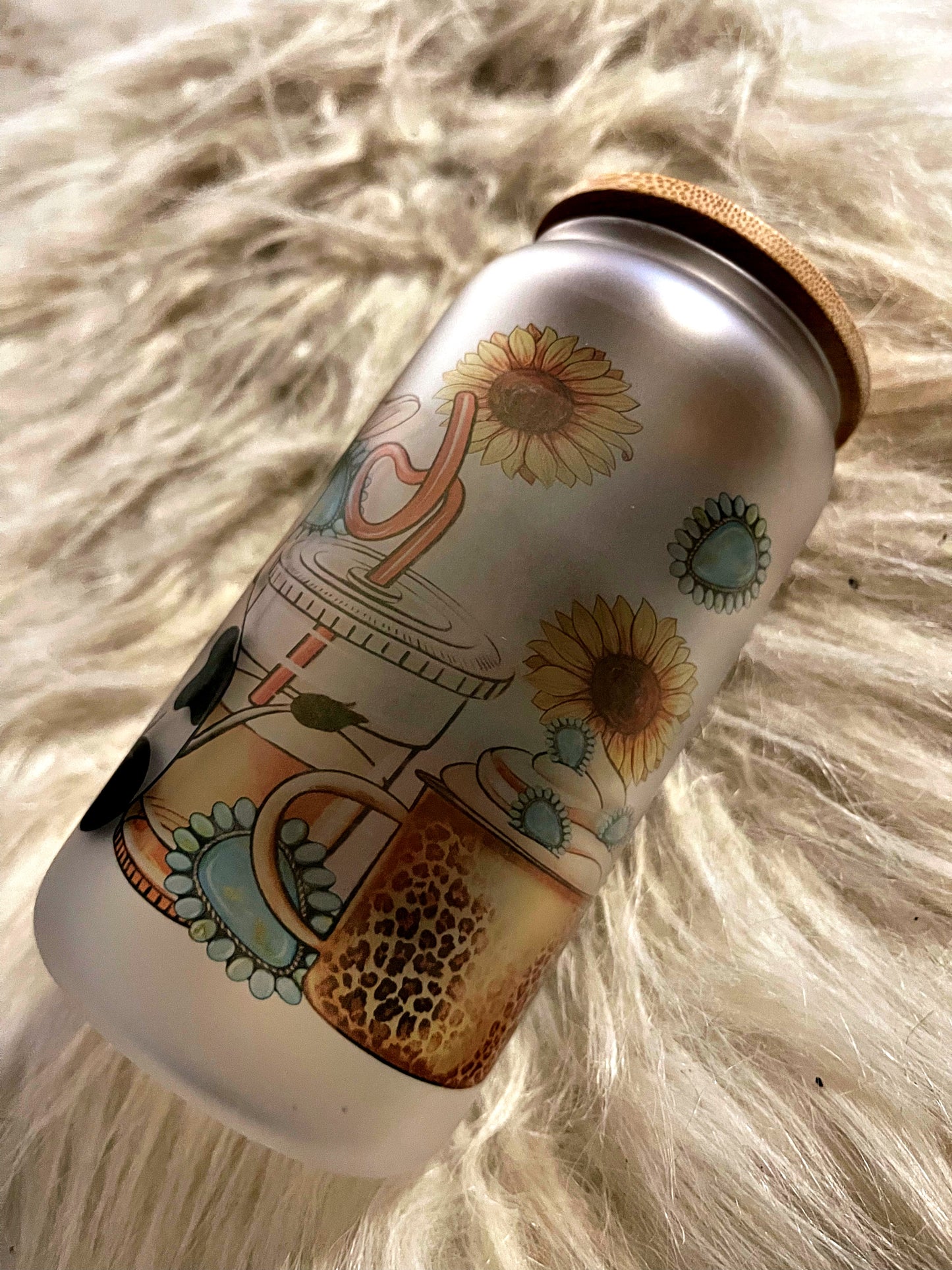 Cow & sunflowers sublimation