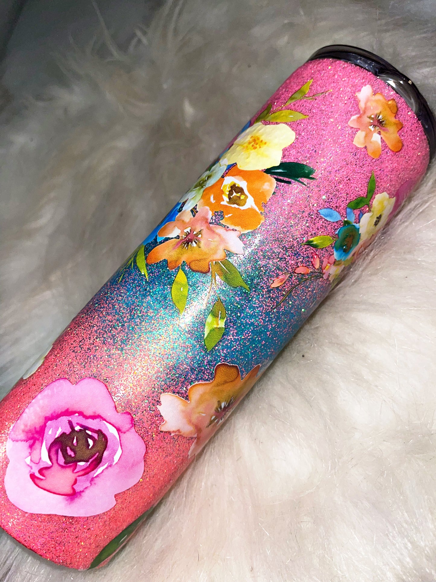 Floral ombré ready to ship tumbler
