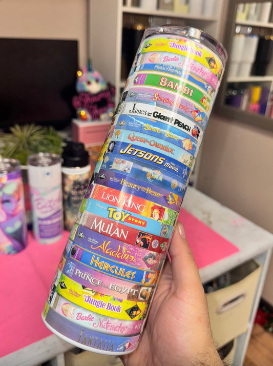 30oz Movie throwback sublimation tumbler