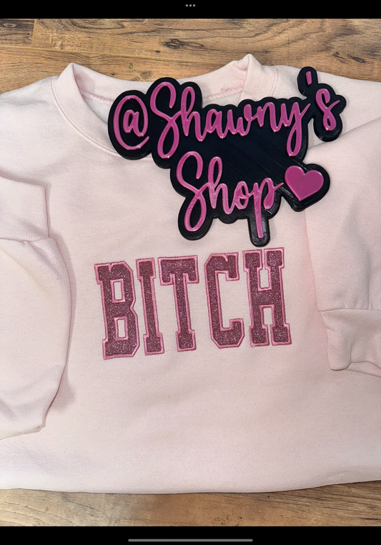 B embroidered sweater
