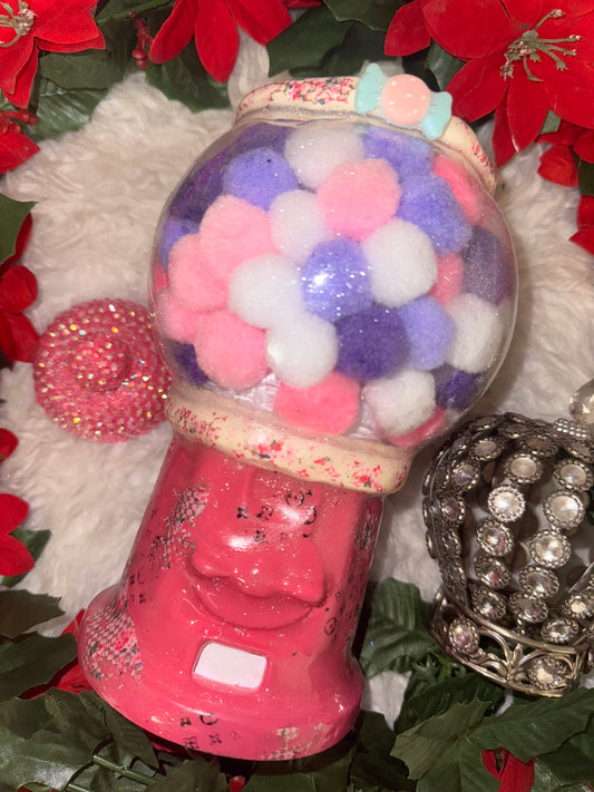 Gumball machine w/ rhinestone lid ready to ship tumbler