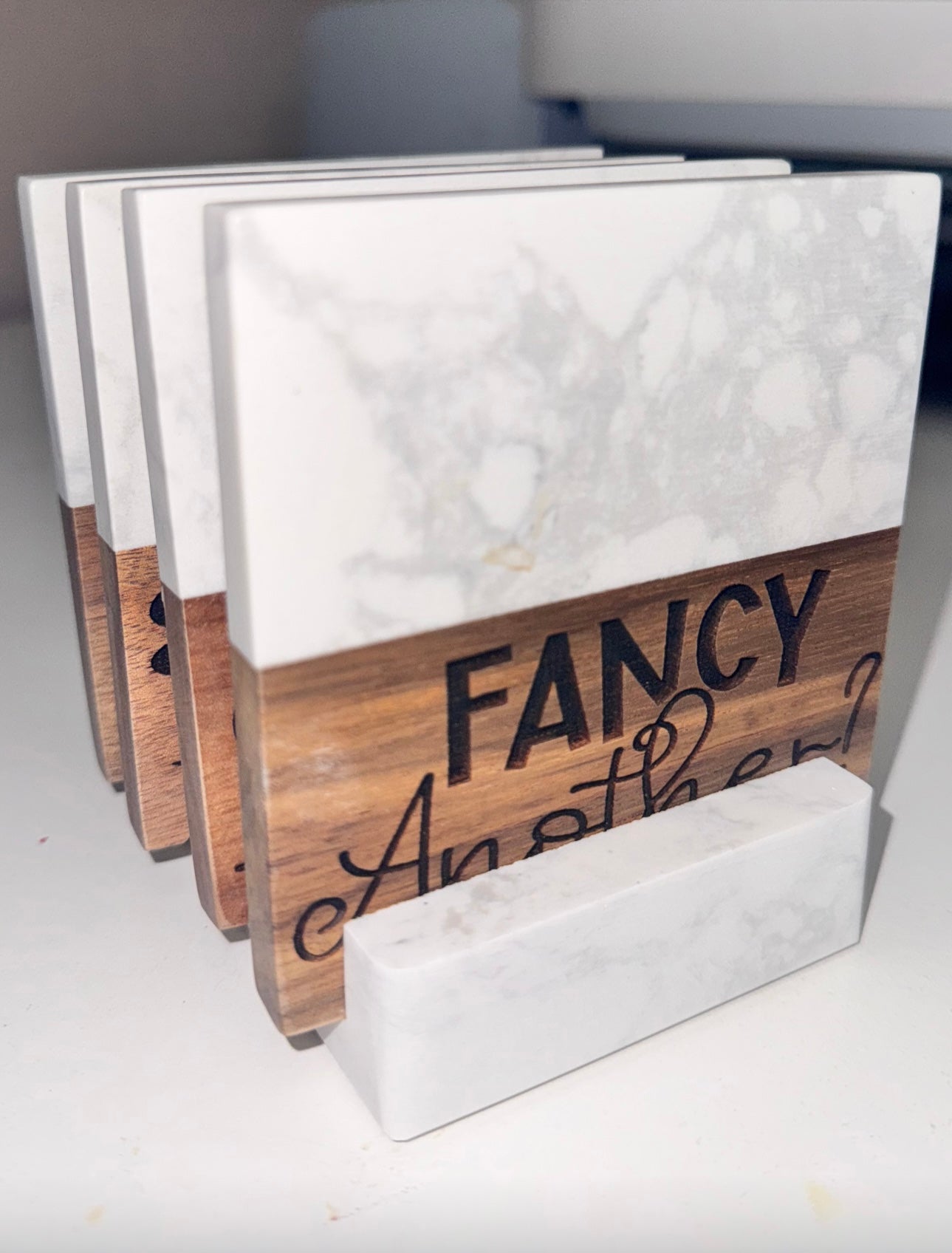 Engraved coaster set
