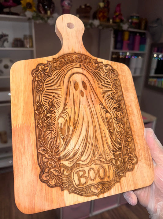 Boo engraved cutting board