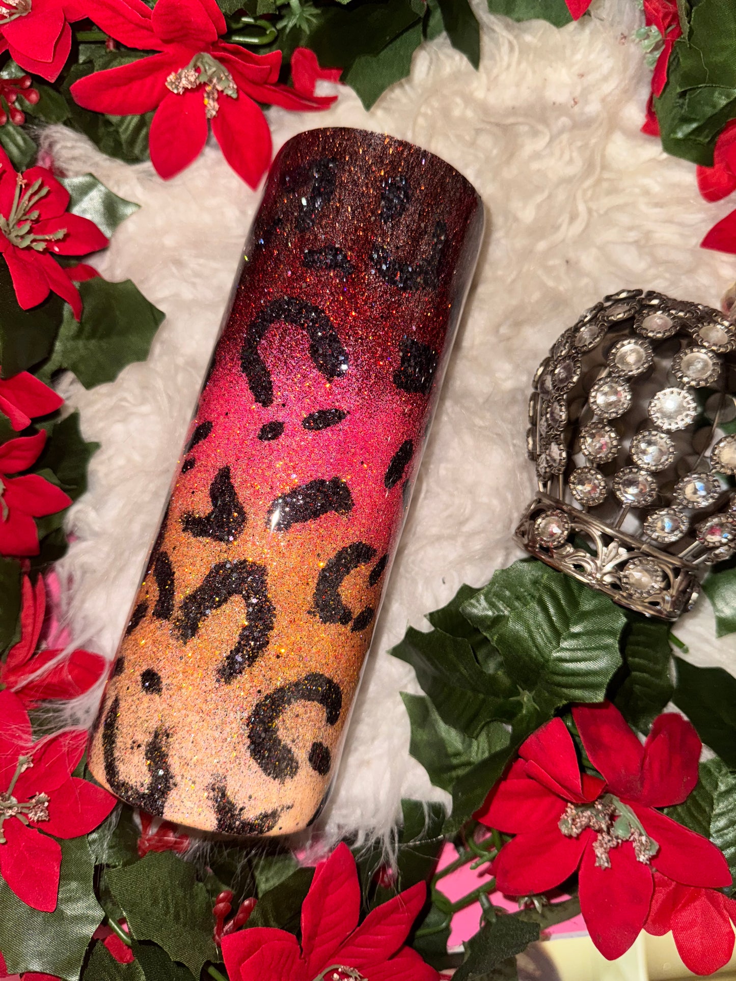 20oz fall leopard ombré ready to ship tumbler