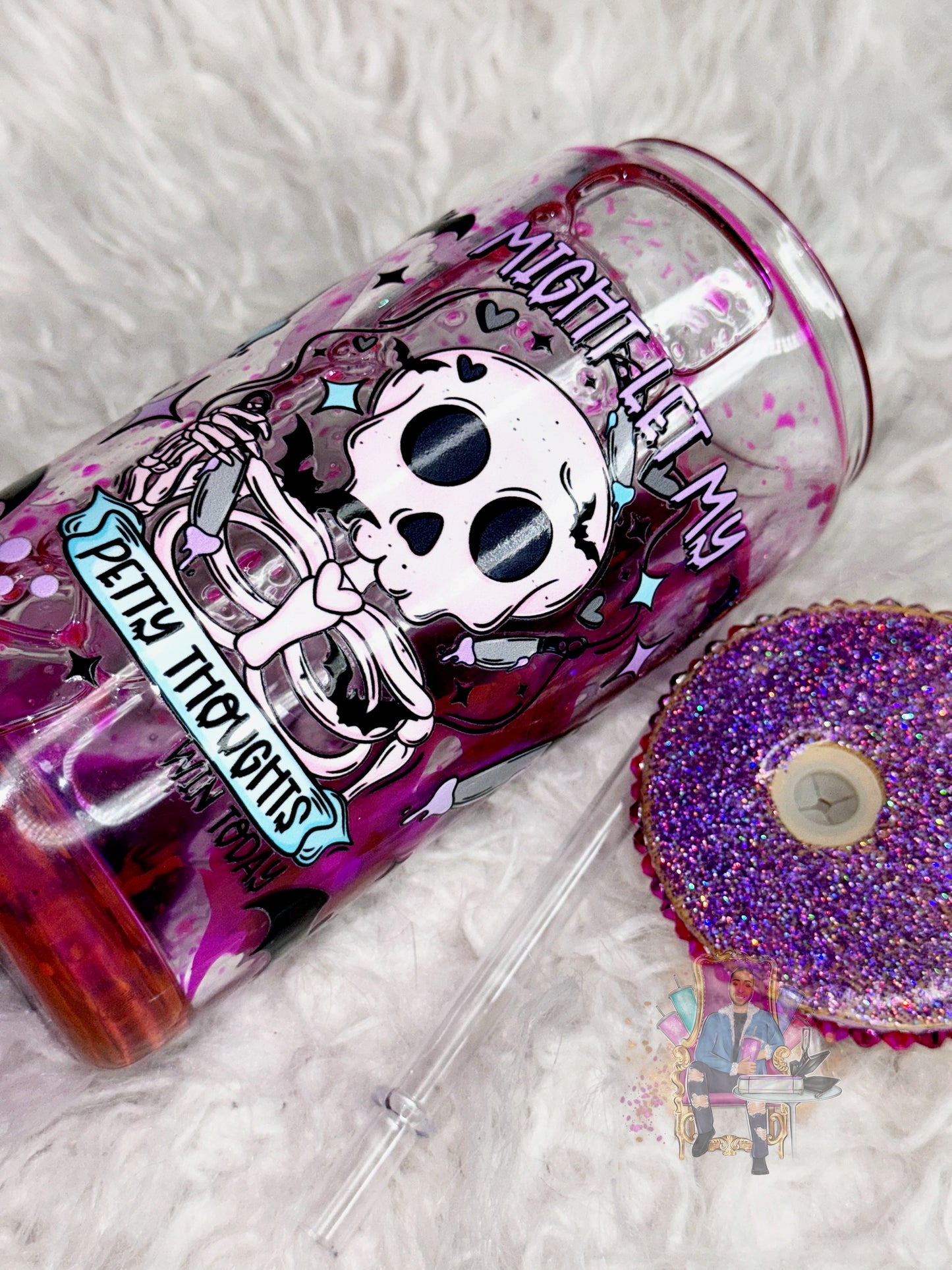 Petty thoughts ready to ship blood drip tumbler