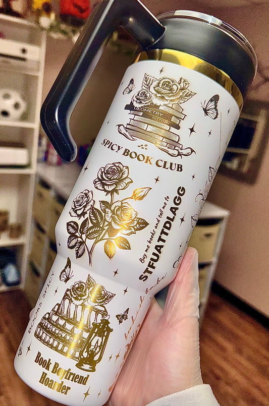 40oz smut ready gold engraved tumbler