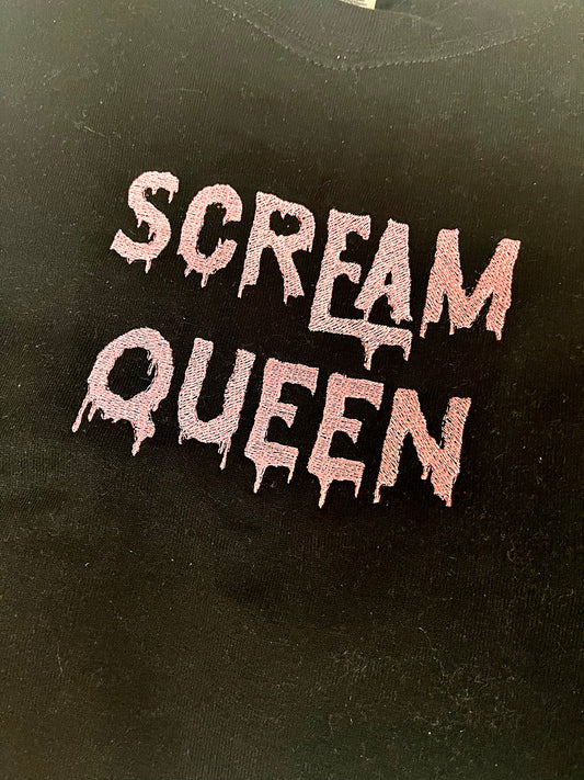 Scream Queen embroidered top