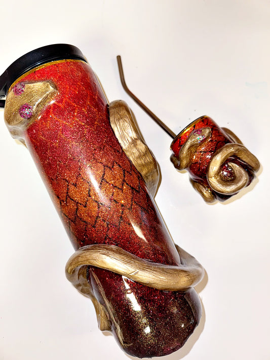 3D snake set ready to ship tumblers