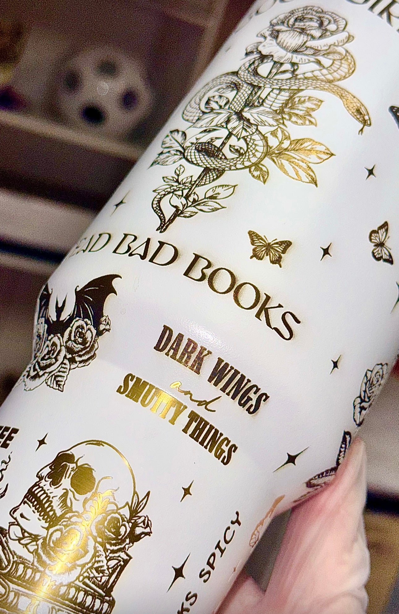 40oz smut ready gold engraved tumbler