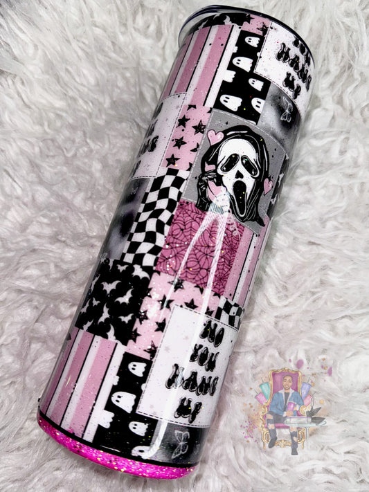 Pink killer ready to ship tumbler