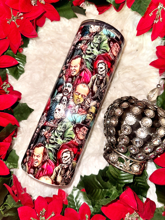 20oz horror characters sublimation tumbler
