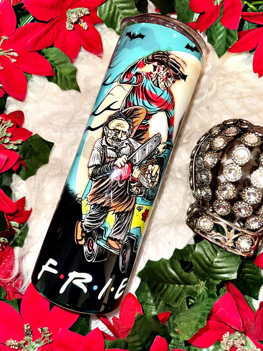 20oz horror friends van sublimation tumbler