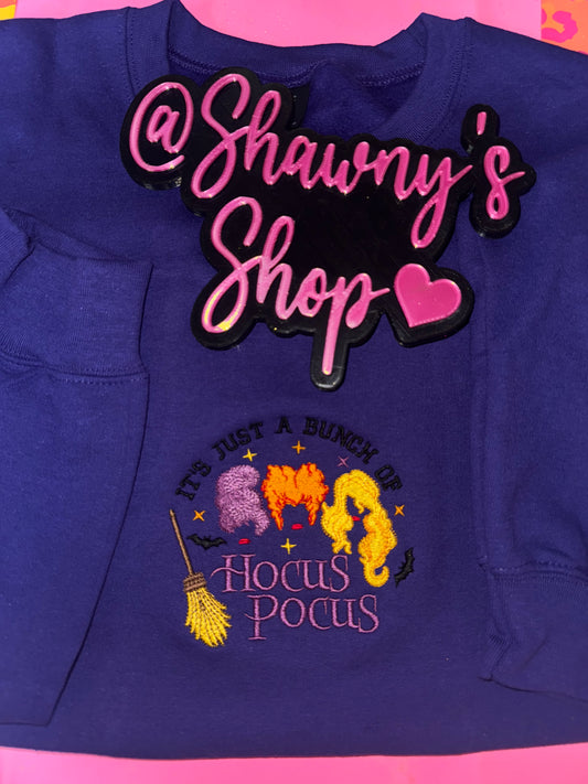 Witches embroidered sweater top
