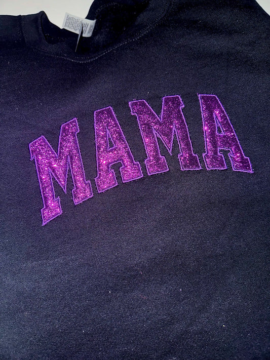 Embroidered glitter MAMA sweater