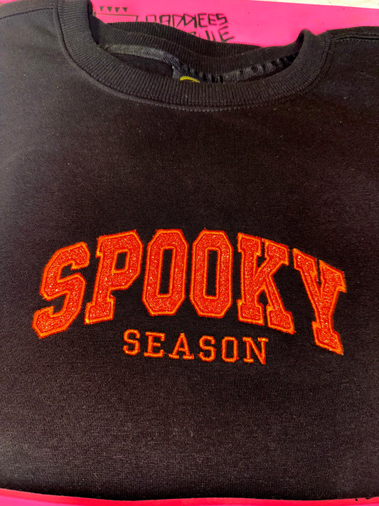 Embroidered SPOOKY sweater top