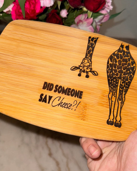 Did someone say cheese engraved cutting board
