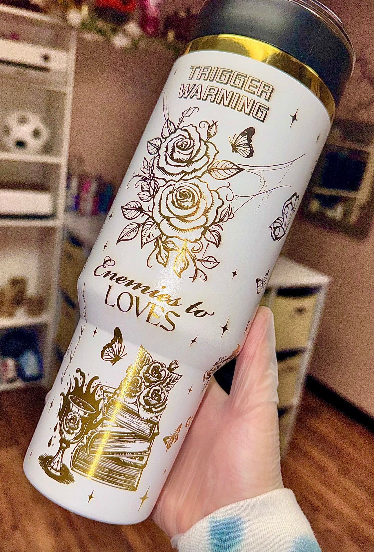 40oz smut ready gold engraved tumbler