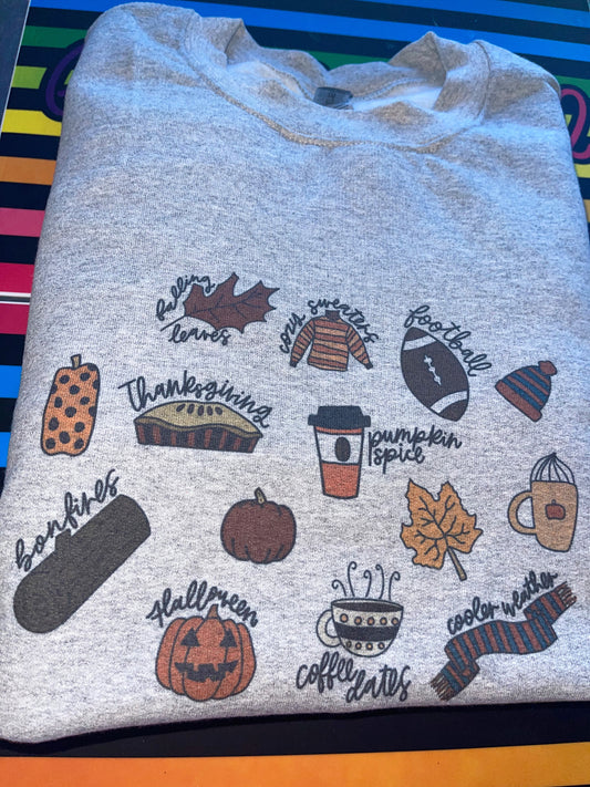 Fall Vibes crew neck sweater top
