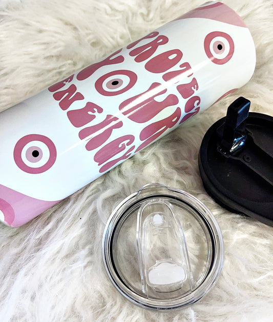 Pink Evil Eye sublimation tumbler